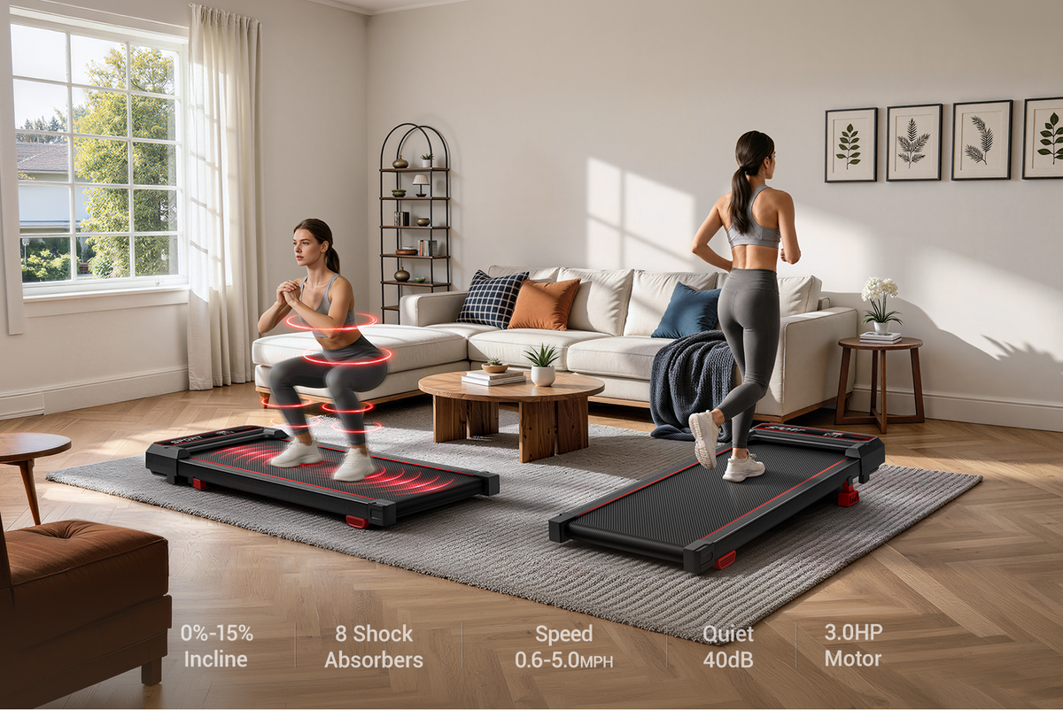 Walk. Incline.Vibrate. All in One _ Umay U19 Vibration 3-in-1 Walking Pad with 15% Incline 5 MPH