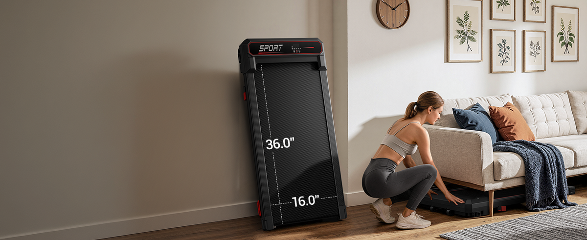 Space-Saving & Easy to Store _ Umay U19 Vibration 3-in-1 Walking Pad with 15% Incline 5 MPH