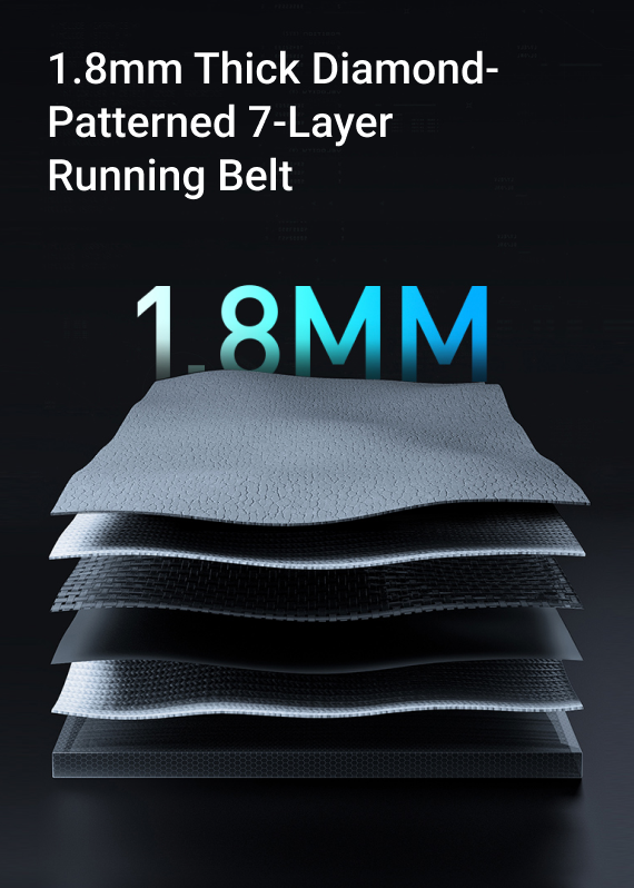 1.8mm Thick Diamond-Patterned 7-Layer Running Belt
