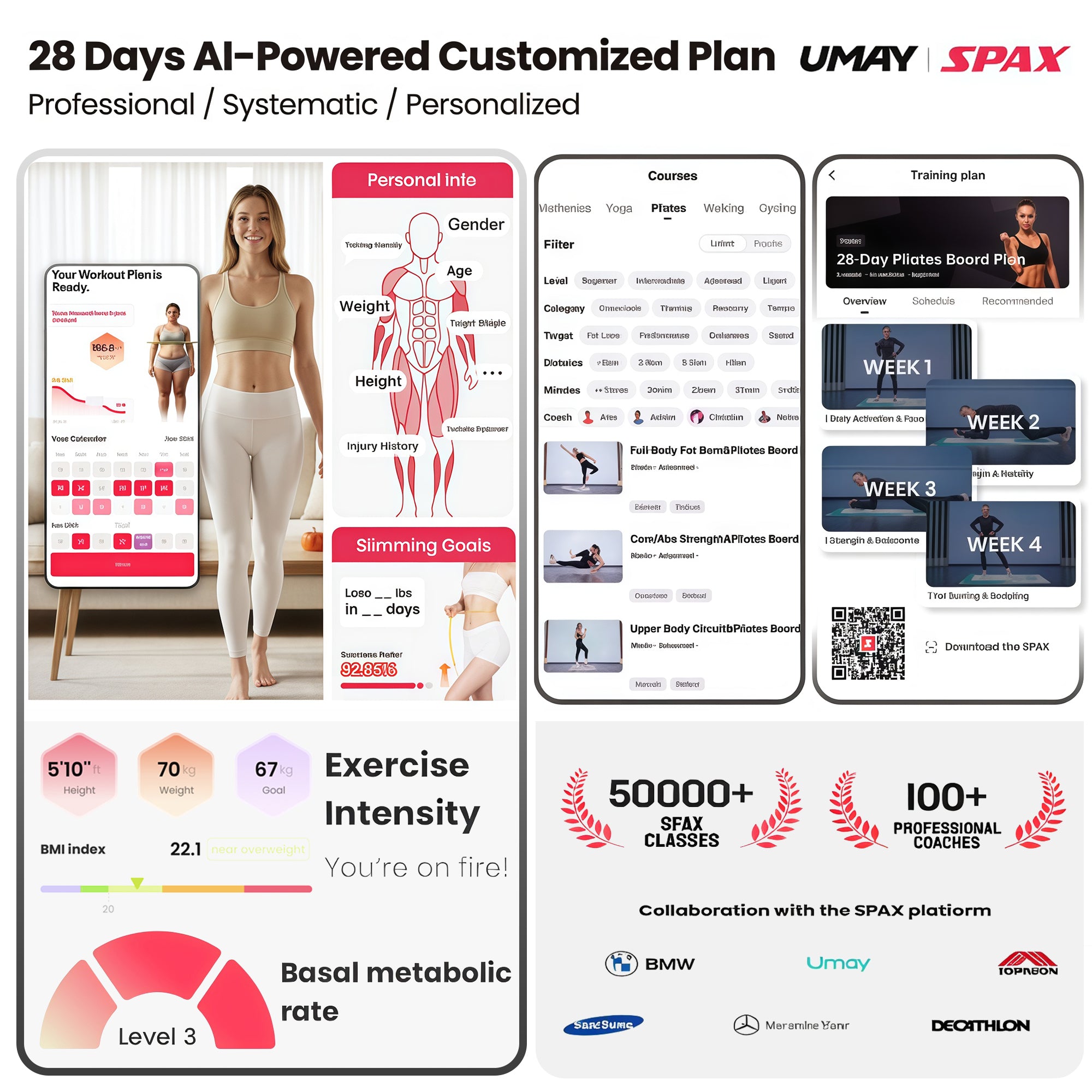 Umay TB10 5-in-1 Portable Pilates Board Reformer