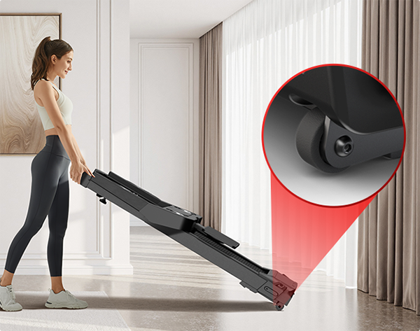 Easy to Move_Umay L10 Foldable Treadmill 20% Auto Incline with Pulse Sensors 8.7MPH
