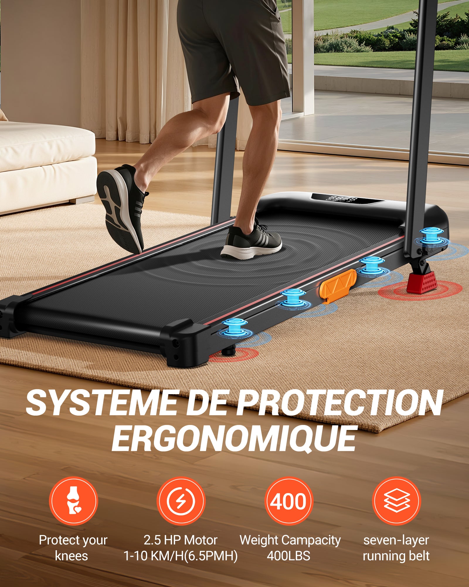 Umay U18F Folding 3-in-1 Walking Pad with 10%/15% Incline 6.5MPH