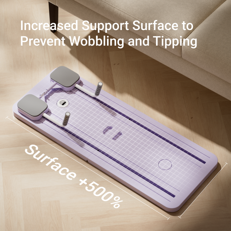 Increased Support Surface to Prevent Wobbling and Tipping-Umay TB10 5-IN-1 Portable Pilates & Abdominal Training Board