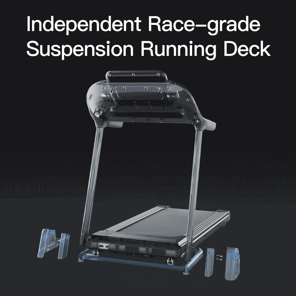 Independent Race-grade Suspension Running Deck GIF - Umay A7 Next-Gen Fashion Smart Treadmill (Flagship)