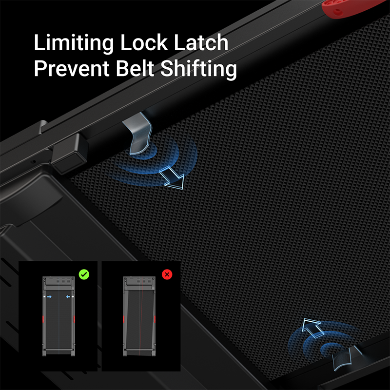 Limiting Lock Latch Prevent Belt Shifting - Umay CURSOR S5 Walking Pad_