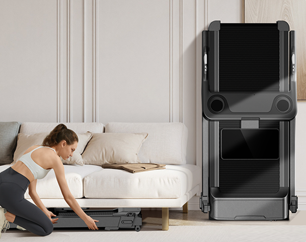 Space-saving _Umay L10 Foldable Treadmill 20% Auto Incline with Pulse Sensors 8.7MPH