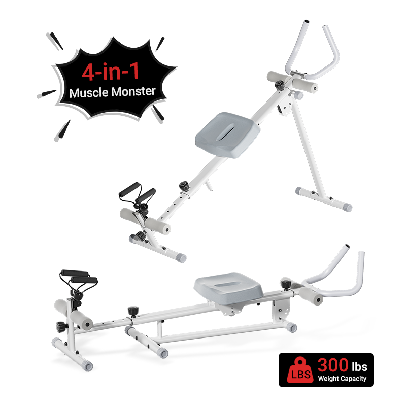 UMAY 4-in-1 Ab-trainer Combined Rowing Machine