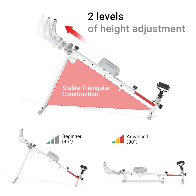 UMAY 4-in-1 Ab-trainer Combined Rowing Machine