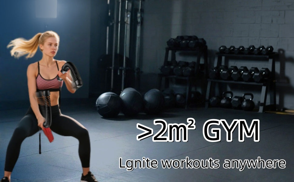 01 Ignite workouts anywhere - Even Smaller than 2 Square-foot GYM _ Umay Portable Cordless Battle Rope Weighted for Strength Workout (2 PCS)