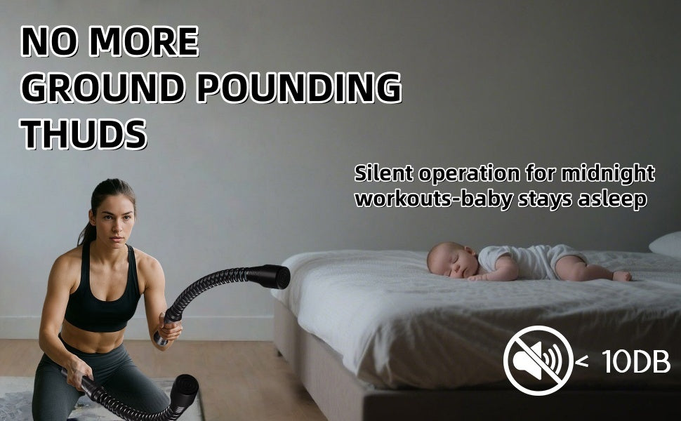 02 Whispering Noise-Controlled Workout _ Umay Portable Cordless Battle Rope Weighted for Strength Workout (2 PCS)