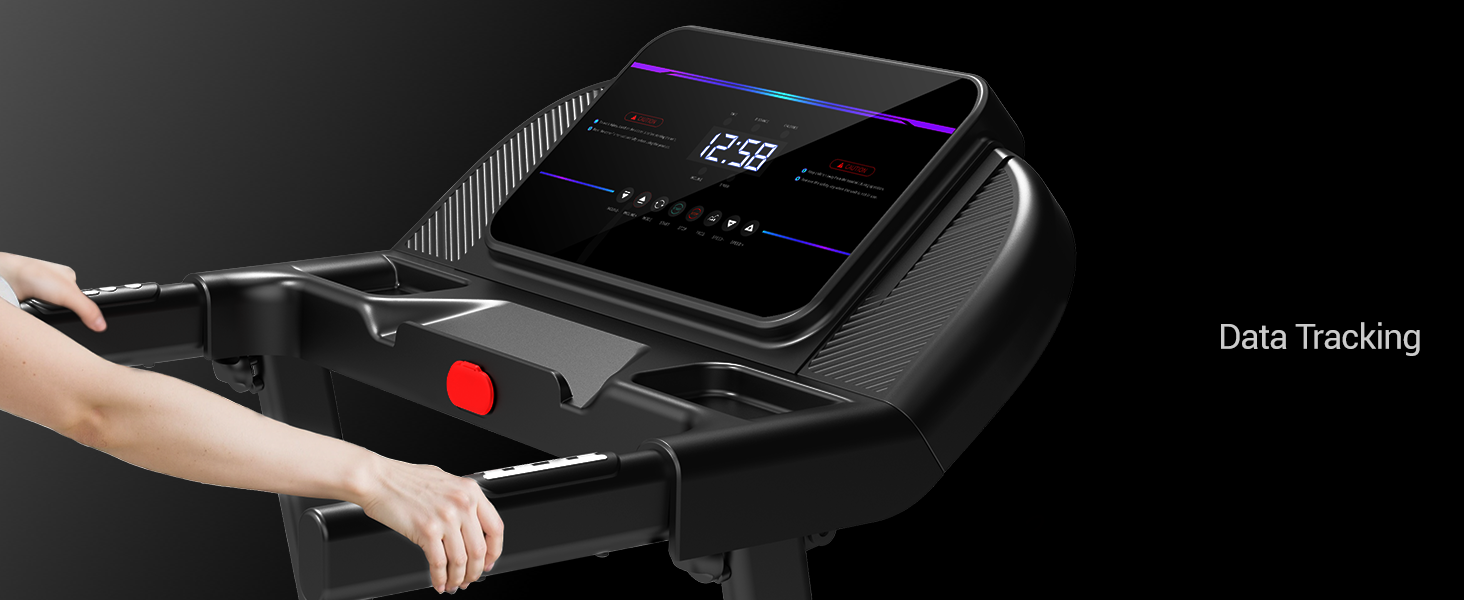 12 Real-time Data - Umay U70 20% Auto Incline Foldable Treadmill with Auto Folding 8MPH