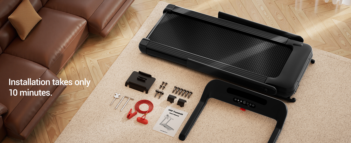 14 90% Pre-Assemble - Umay U80 400LBS Heavy Duty Treadmill with 20% Auto Incline, Extra Wide Belt & 9.5MPH