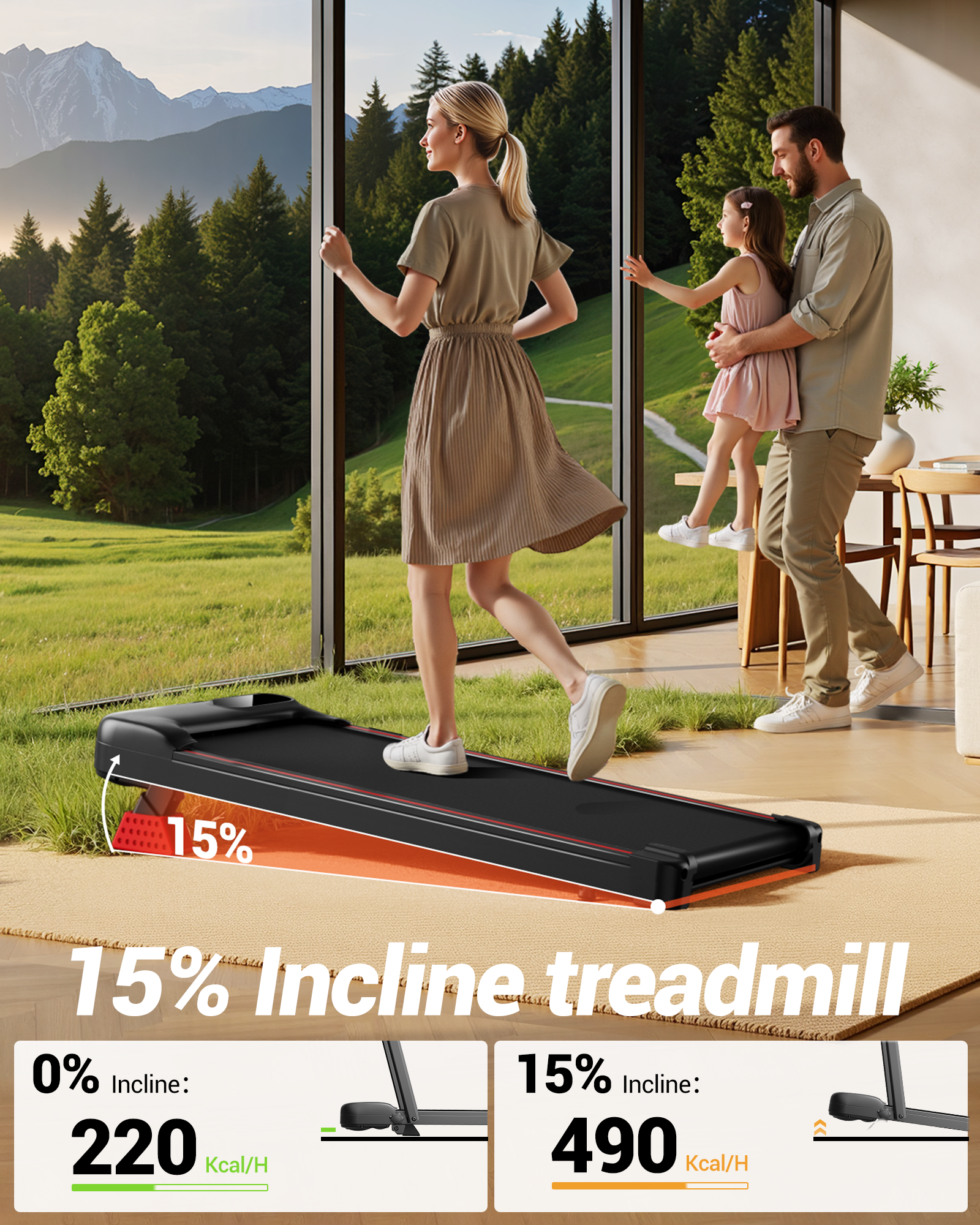 Umay U17 Portable Walking Pad with 9%/15% Incline