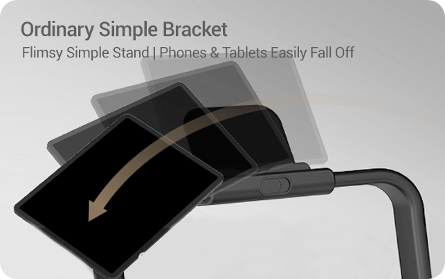 Ordinary Simple Bracket - Flimsy Simple Stand Phones & Tablets Easily Fall Off; Secure Anti-Slip Suction Holder _Umay X5FD 40% Incline Foldable Treadmill with Dual Handle Bar 6.2 MPH