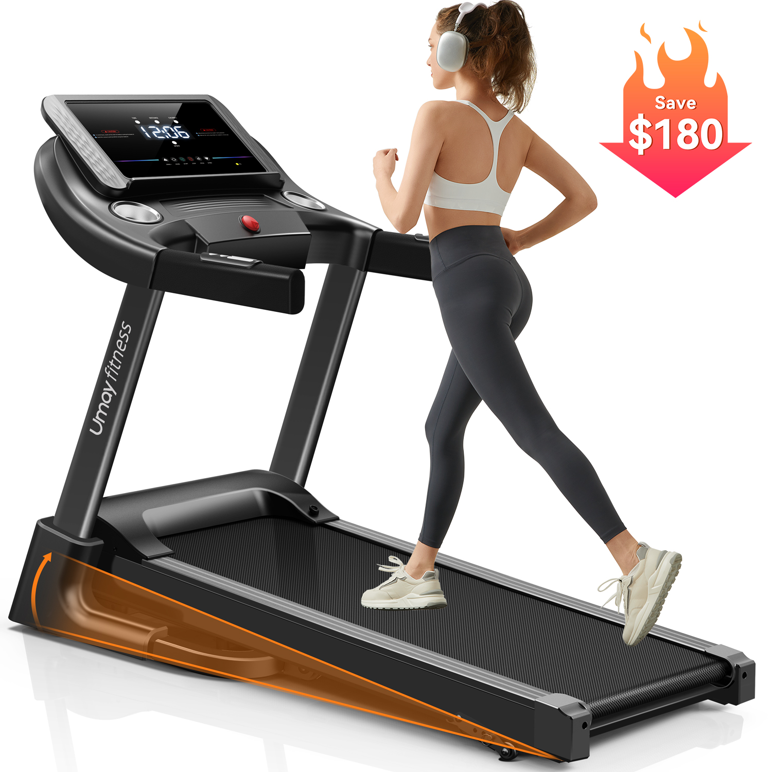 Umay U50 Foldable Smart Treadmill with Incline