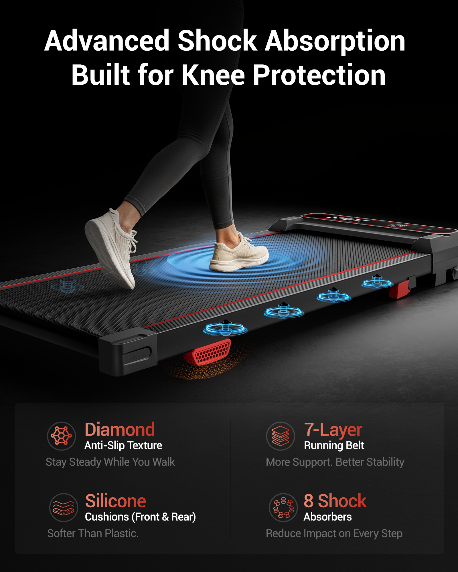 Umay U19 3-in-1 Vibration Walking Pad with 15% Incline & 5 MPH