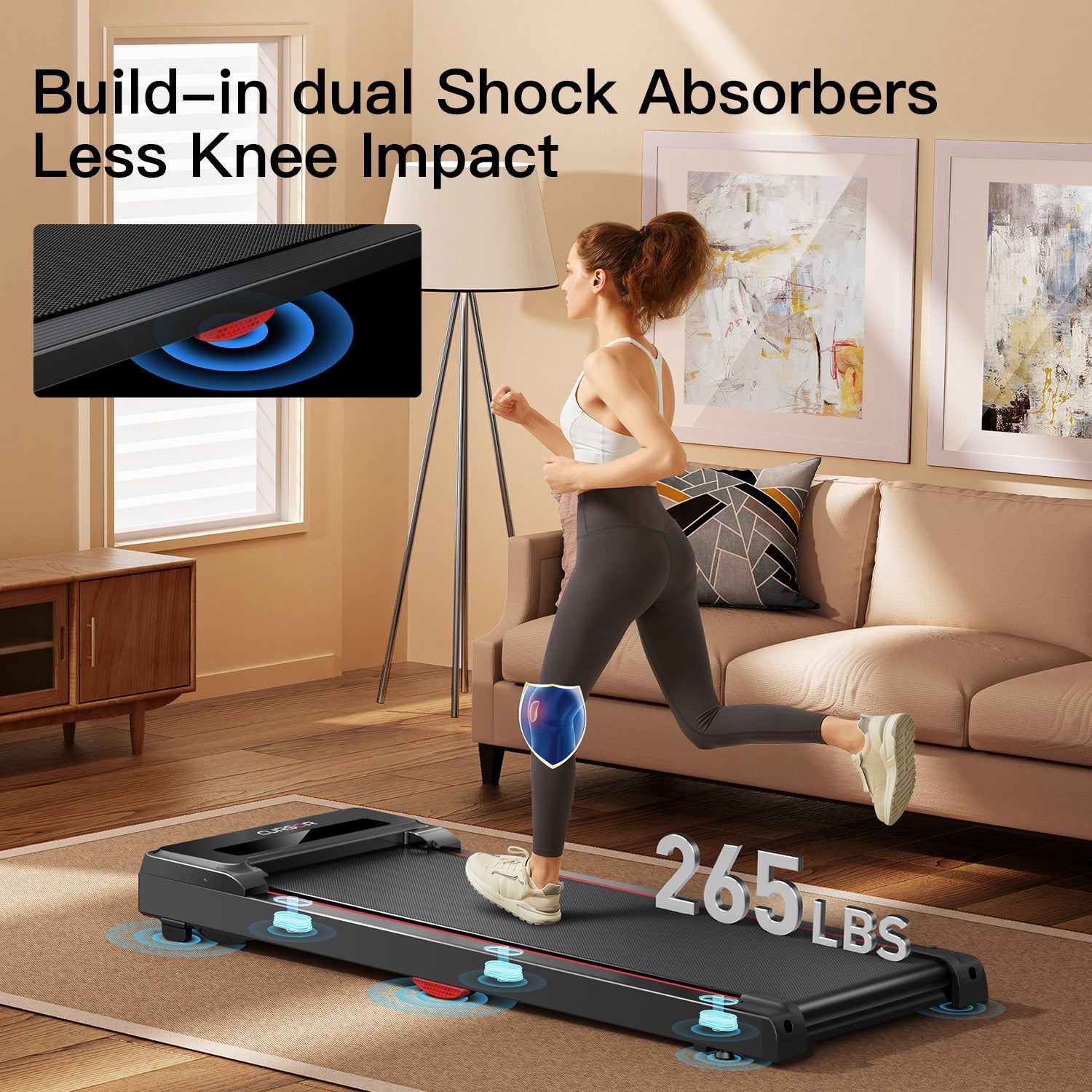 Umay Smart Walking Pad, Under Desk Treadmill and 2-in-1 Walking Pad for Home Office