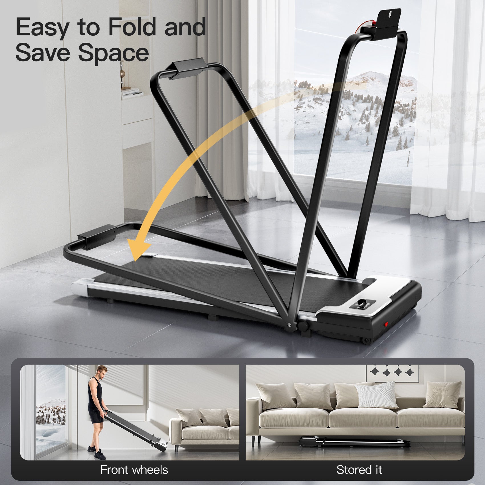 Umay Smart Walking Pad, Under Desk Treadmill and 2-in-1 Walking Pad for Home Office