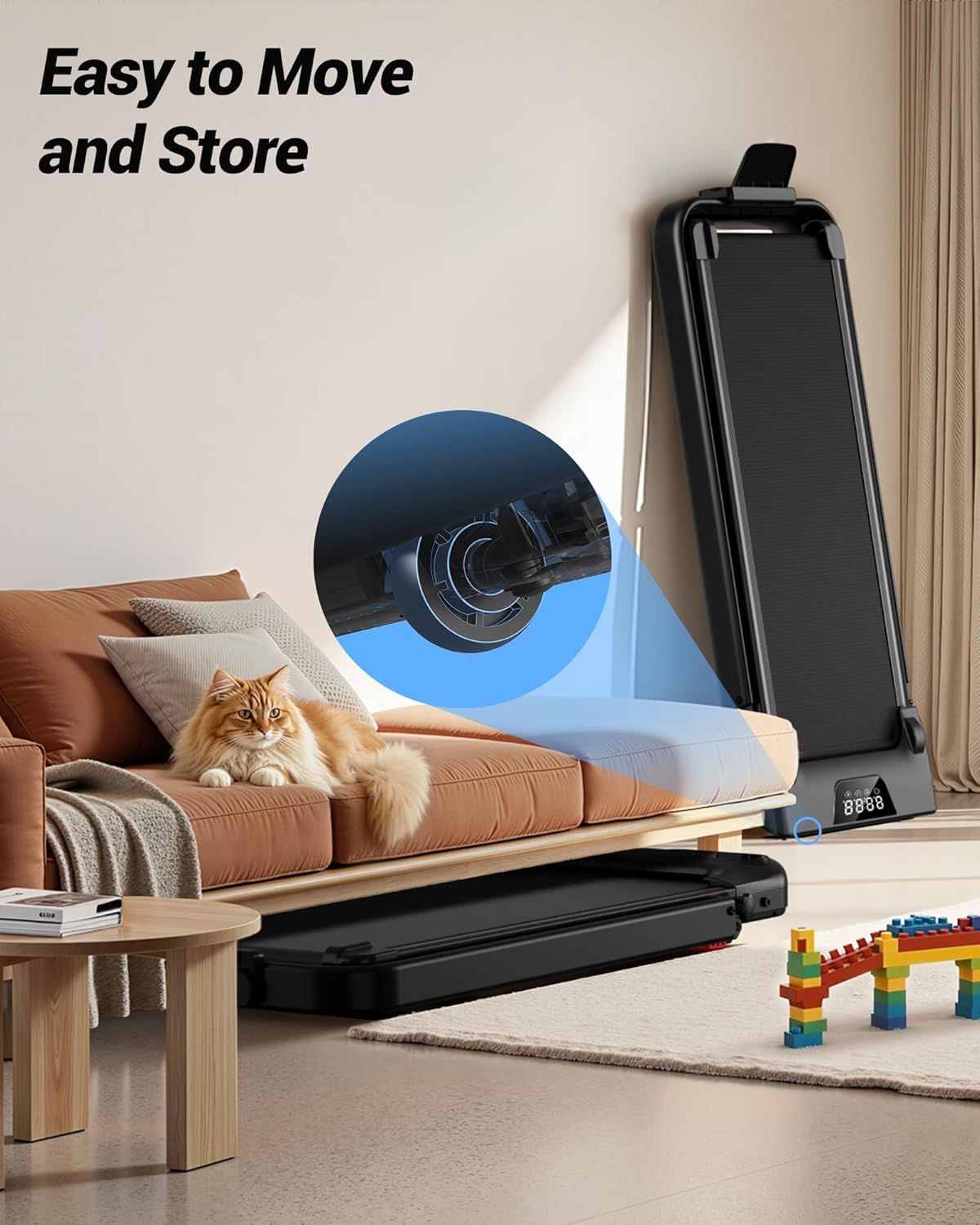 Umay U18F Folding 3-in-1 Walking Pad with 10%/15% Incline 6.5MPH