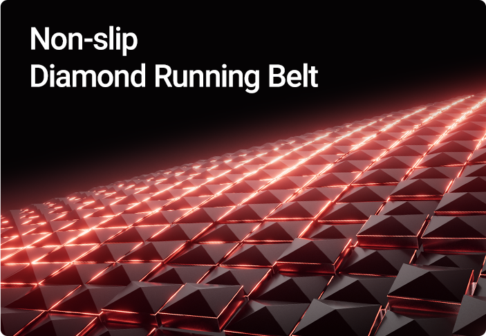 Non-slip Diamond Running Belt_Umay L10 Foldable Treadmill 20% Auto Incline with Pulse Sensors 8.7MPH