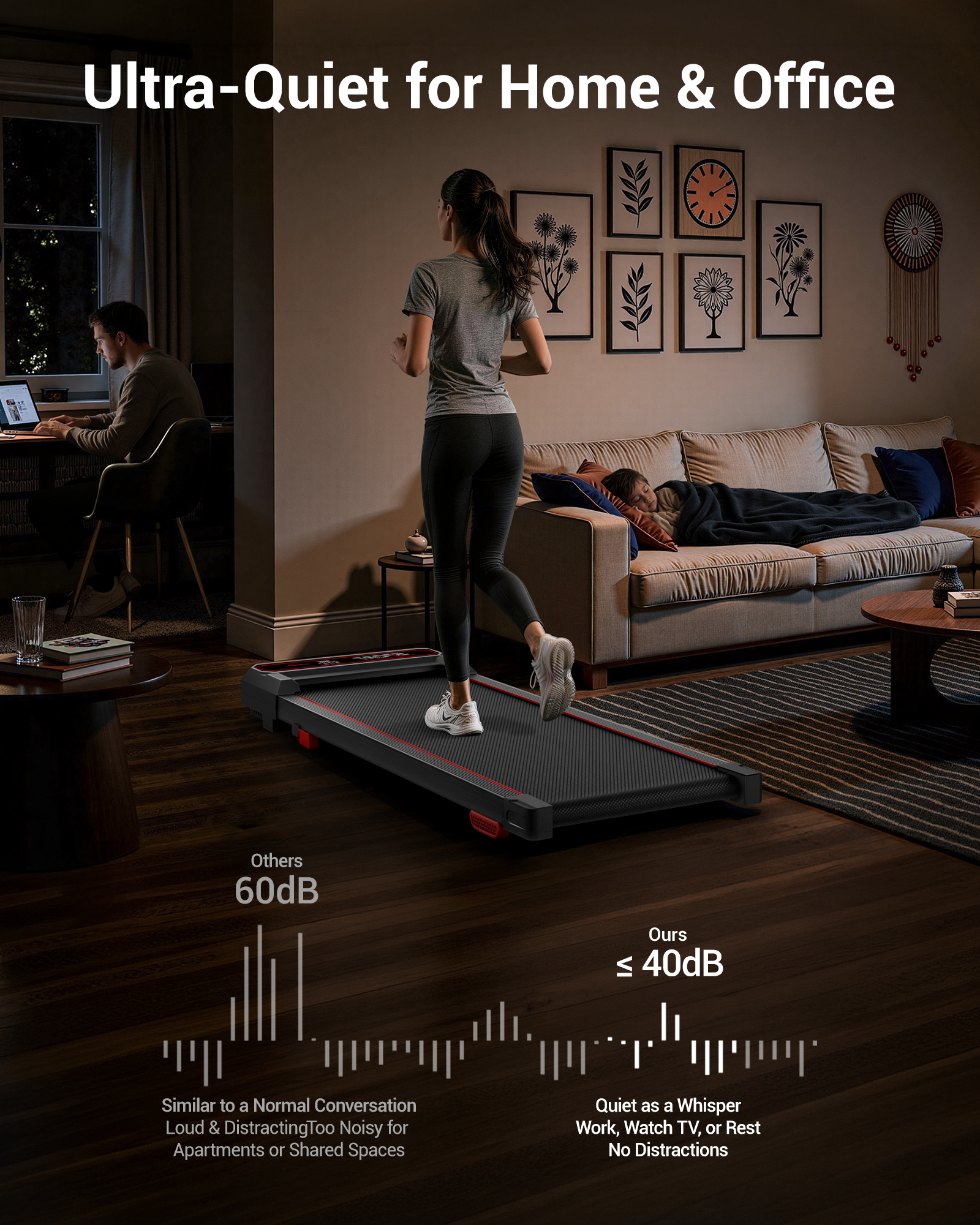 Umay U19 3-in-1 Vibration Walking Pad with 15% Incline & 5 MPH