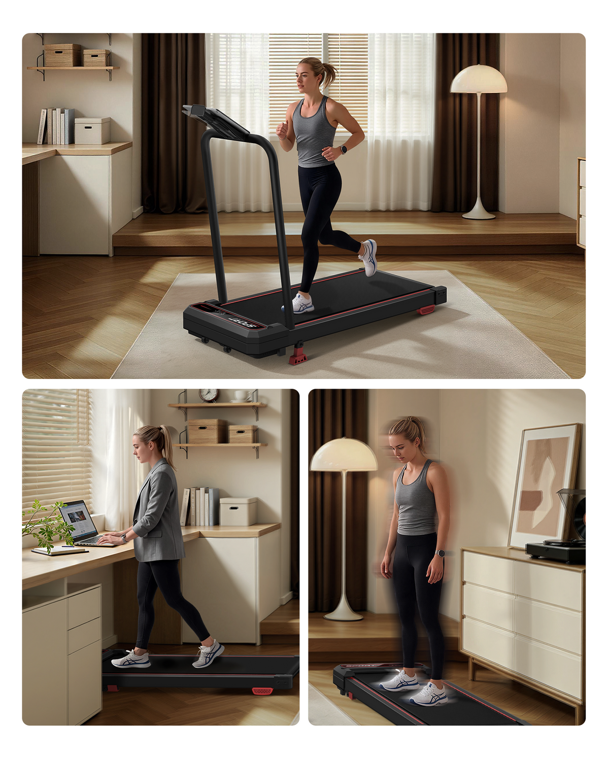 Umay U19F 3-in-1 Vibration Walking Pad with 15% Incline & 5 MPH