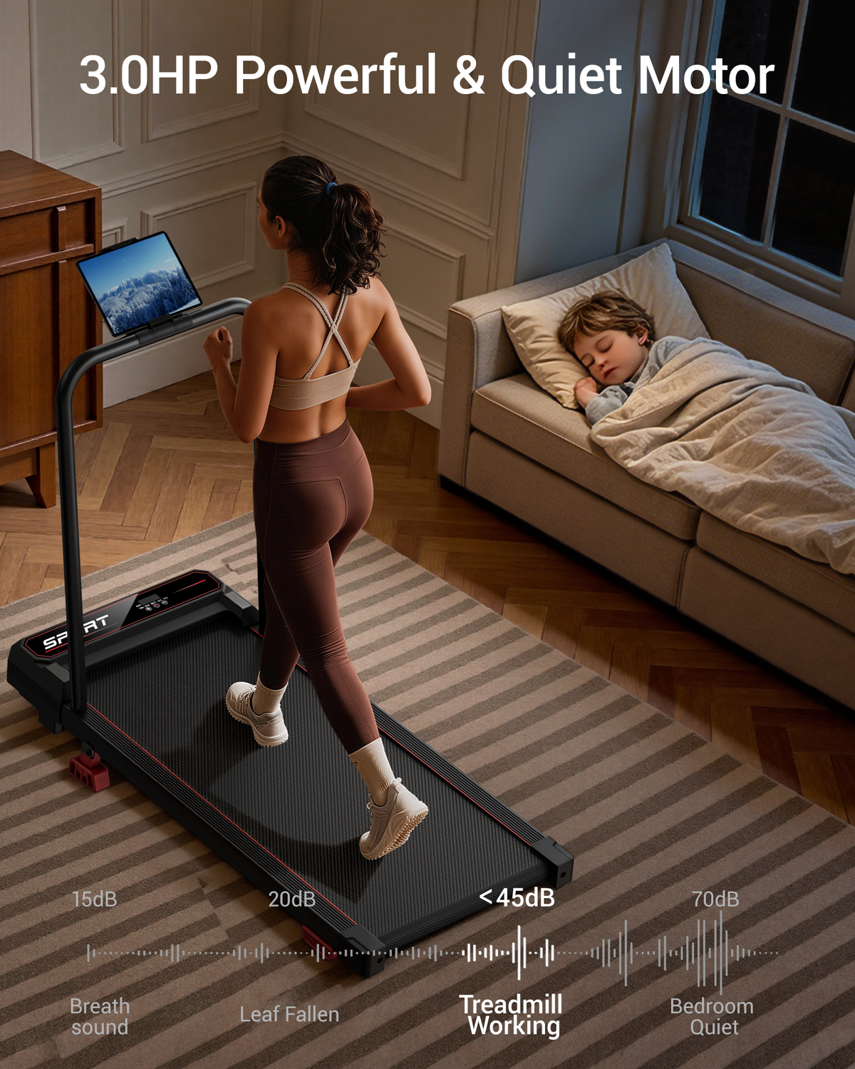 Umay U19F 3-in-1 Vibration Walking Pad with 15% Incline & 5 MPH